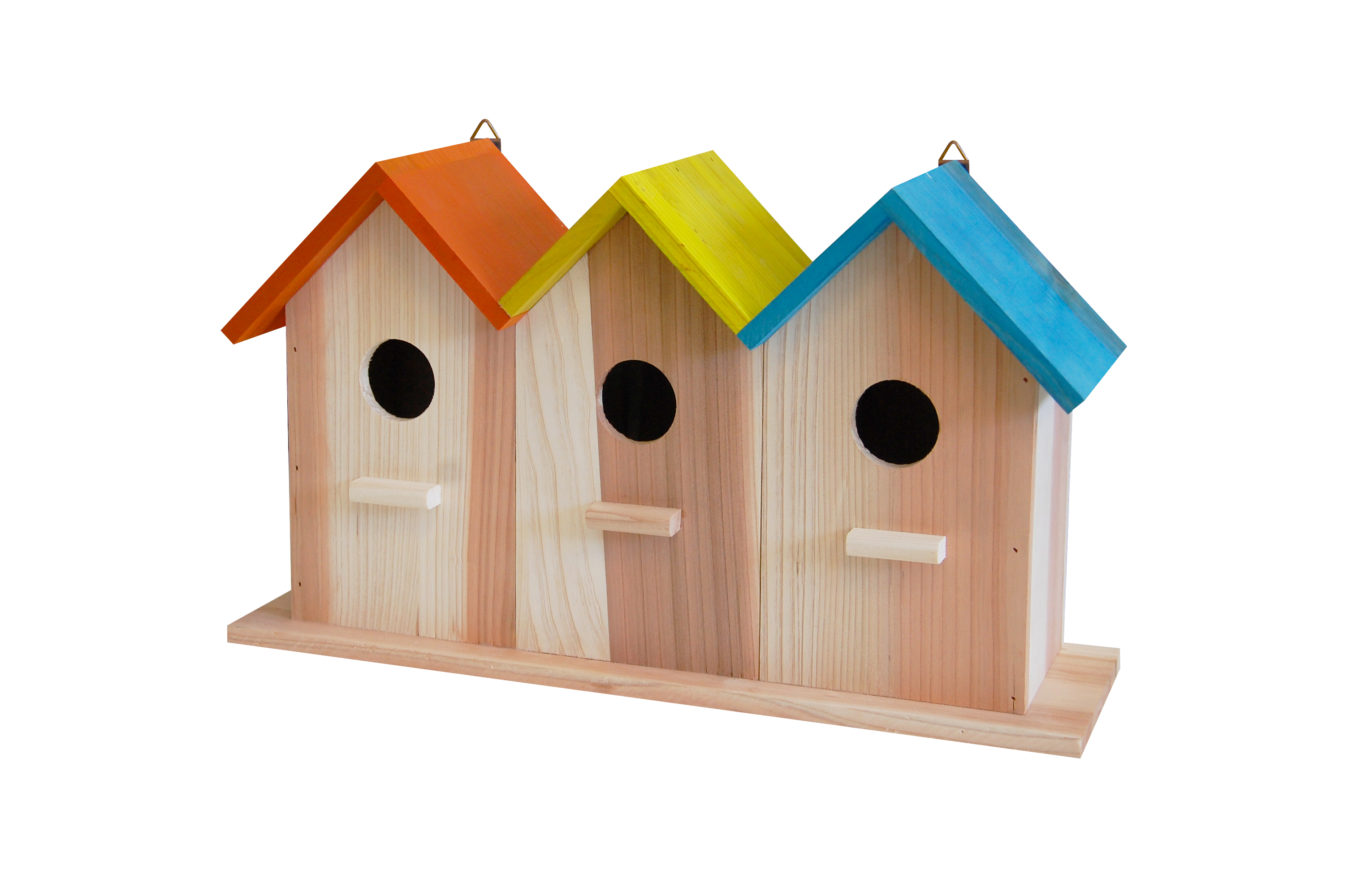Combinatie 3 Nestkasten/Voederhuis met Kleurdaken